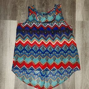 Plus Size Mileage Sleeveless Blouse